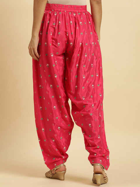 W Floral Printed Gathered Loose Fit Salwar - Image 4