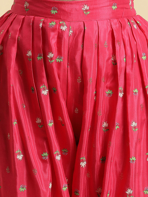 W Floral Printed Gathered Loose Fit Salwar - Image 7