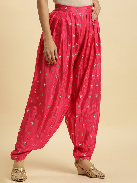 W Floral Printed Gathered Loose Fit Salwar - Image 2