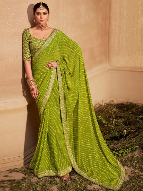 Anouk Leheriya Zari Pure Georgette Saree