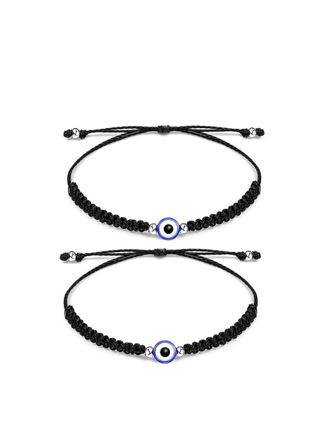 EL REGALO Unisex Set Of 2 Beaded Charm Bracelet