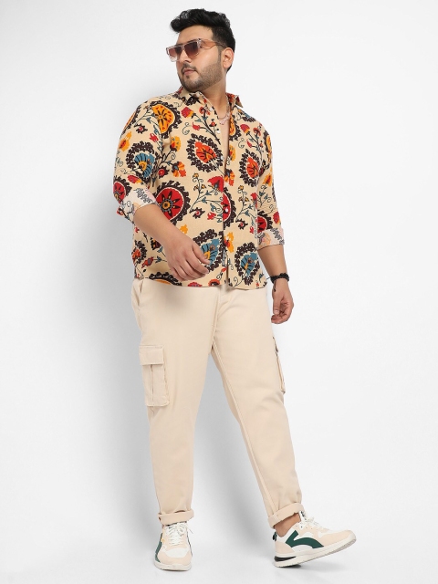 Instafab Plus Classic Ethnic Motifs Printed Spread Collar Casual Shirt - Image 6