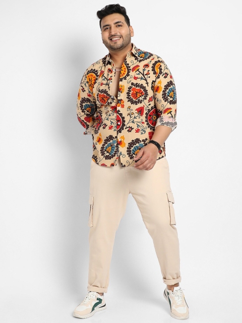 Instafab Plus Classic Ethnic Motifs Printed Spread Collar Casual Shirt - Image 7