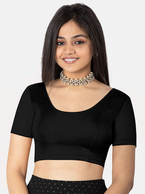 NAIDU HALL Cotton Knitted Saree Blouse