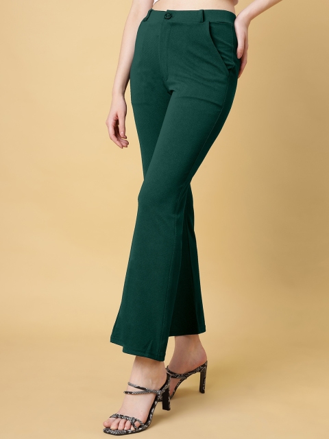 FITHUB Women High-Rise Cotton Bootcut Trousers - Image 2