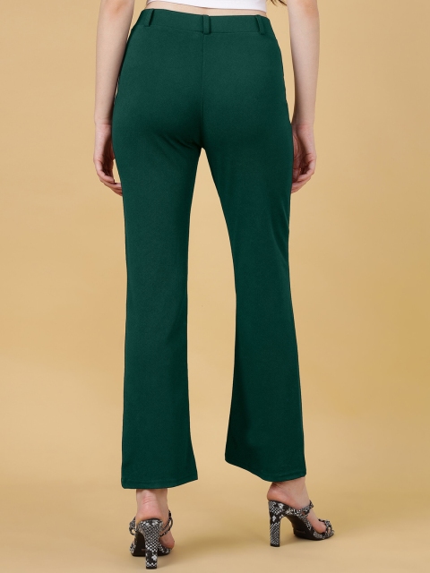 FITHUB Women High-Rise Cotton Bootcut Trousers - Image 3