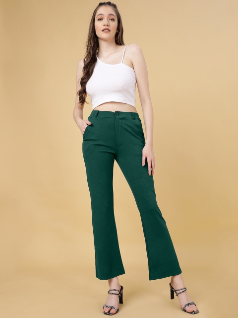 FITHUB Women High-Rise Cotton Bootcut Trousers - Image 4
