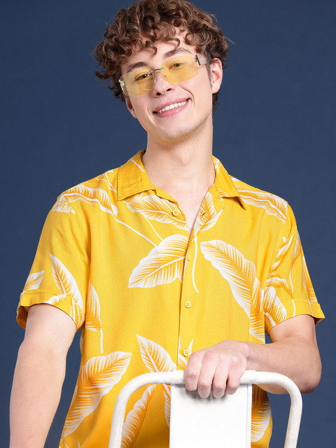 Mast & Harbour Men Slim Fit Floral Printed Casual Shirt