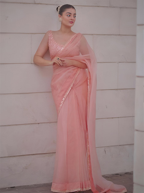 Anouk Sequinned Organza Saree