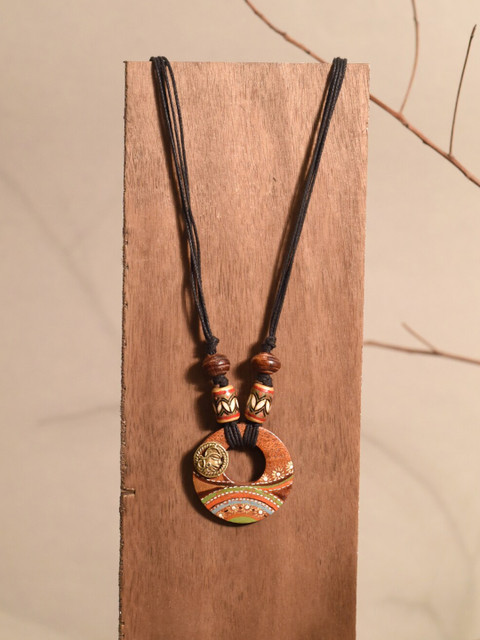 AAKRITI ART CREATIONS Unisex Brass-Plated Beaded Necklace