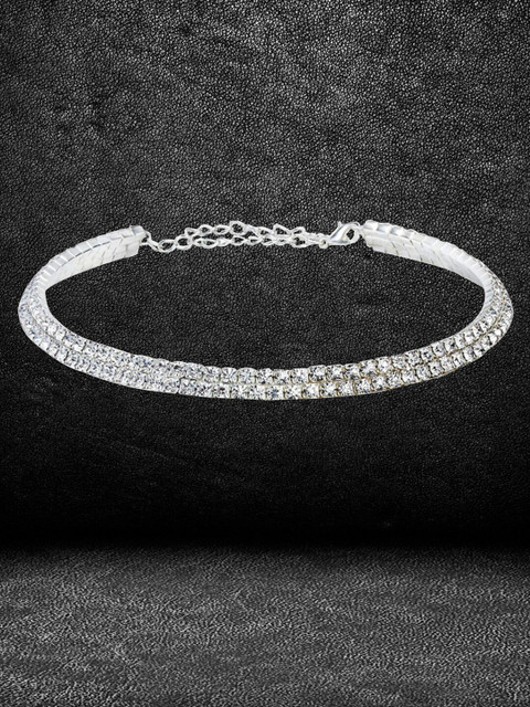 DressBerry Silver-Plated Choker Necklace
