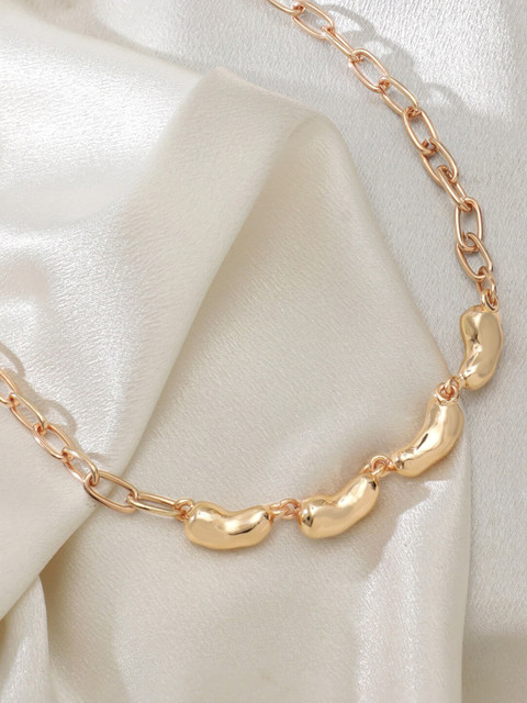 Rubans Voguish Gold Plated Statement Necklace - Image 2