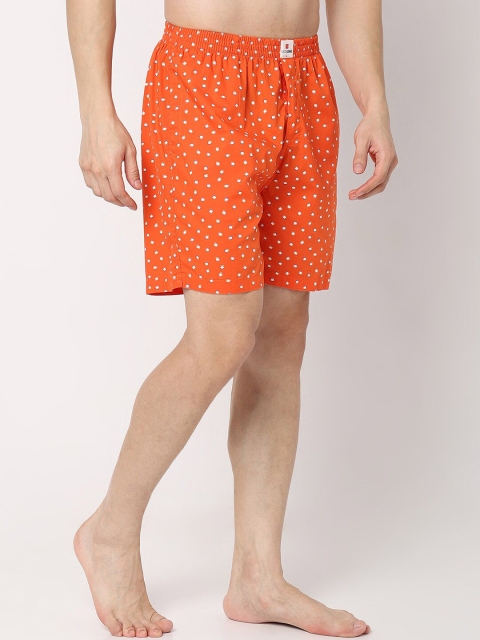 UnderJeans by Spykar Men Printed Mid-Rise Regular Fit Lounge Shorts - Image 2