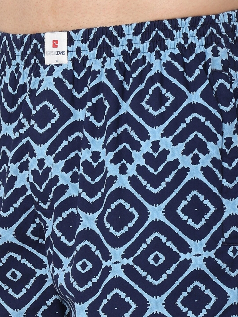 UnderJeans by Spykar Men Printed Mid-Rise Regular Fit Lounge Shorts - Image 6