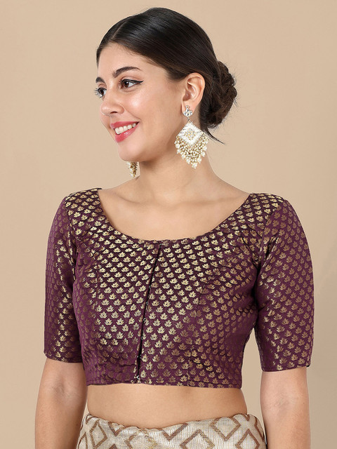 Vardha Woven Design Saree Blouse - Image 2
