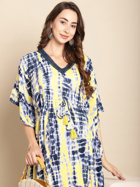 Secret Wish Printed Maternity Kaftan Nightdress - Image 6