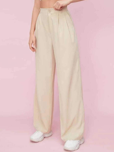 Next One Women High-Rise Pleated Korean Trousers
