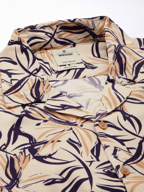 WROGN Floral Printed Cuban Collar Casual Shirt - Image 2