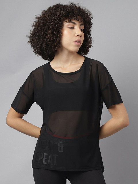 MKH Round Neck Drop Shoulder Sleeves Dri-Fit Relaxed Fit T-Shirt