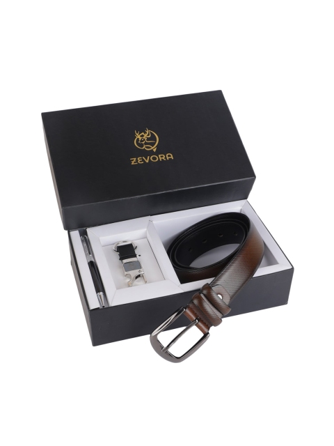 ZEVORA Men Leather Belt Keychain & Pen - Image 7