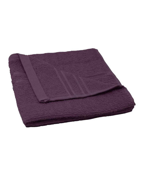 MYTRIDENT 2 Pcs Purple 400 GSM Pure Cotton Hand Towels - Image 3