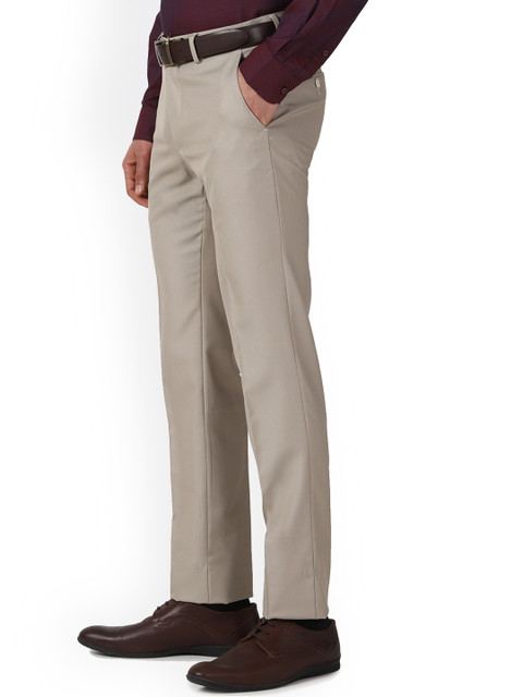 Peter England Men Mid-Rise Slim Fit Formal Trousers - Image 2