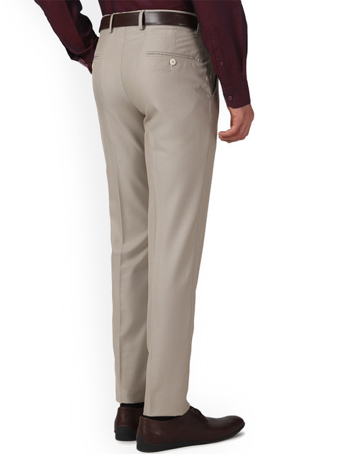 Peter England Men Mid-Rise Slim Fit Formal Trousers - Image 3