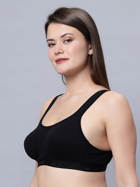 In Care Full Coverage Non Padded Seamless Pure Cotton Workout Bra With All Day Comfort - Image 2