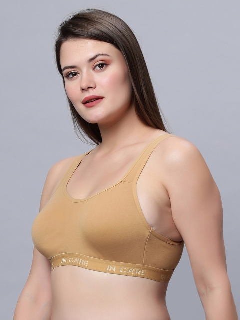 In Care Full Coverage Non Padded Seamless Pure Cotton Workout Bra With All Day Comfort - Image 2