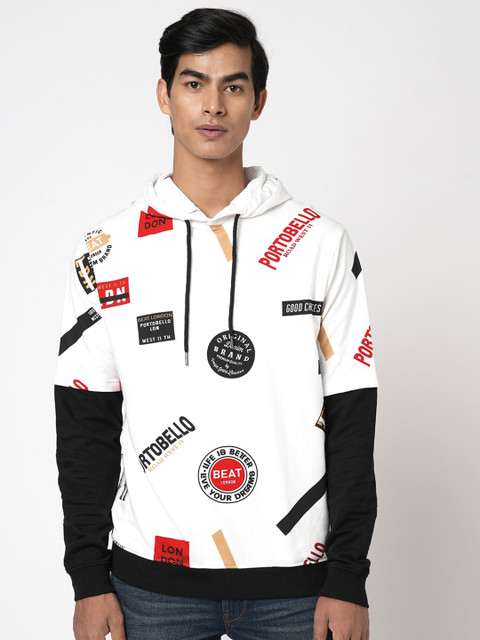 BEAT LONDON by PEPE JEANS Printed Hooded Pullover Sweatshirt