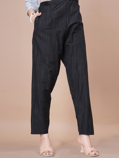 CLOTHING JUNCTION Striped Straight Pure Cotton Kurta with Trousers - Image 6