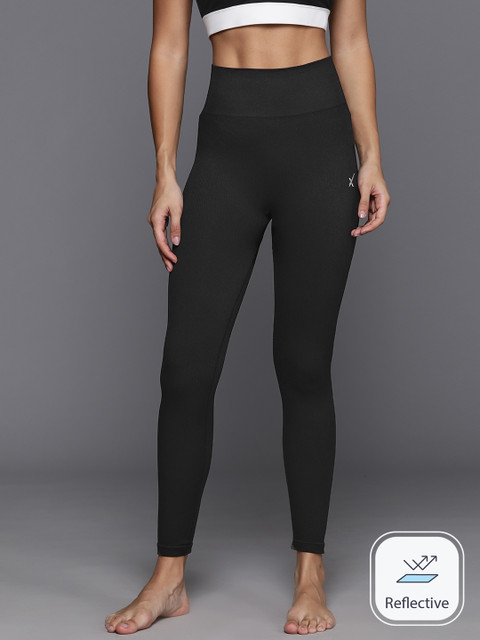HRX by Hrithik Roshan Women Solid Rapid-Dry Yoga Seamless Tights