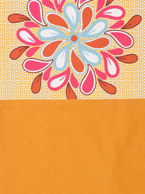 BLANC9 Orange-Coloured & Pink Pure Cotton Table Runner - Image 3