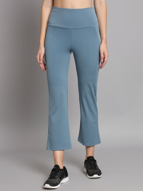 COLOR CAPITAL High-Rise Antimicrobial Ankle Length Flared Gym Tights