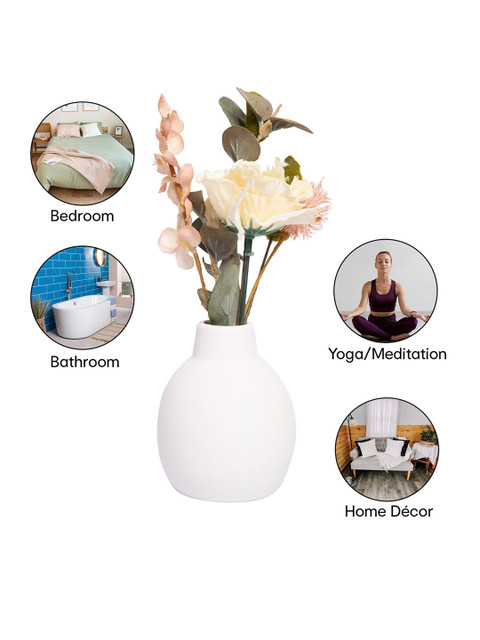 Anko White Ceramic Floral Diffuser-100ml - Image 4