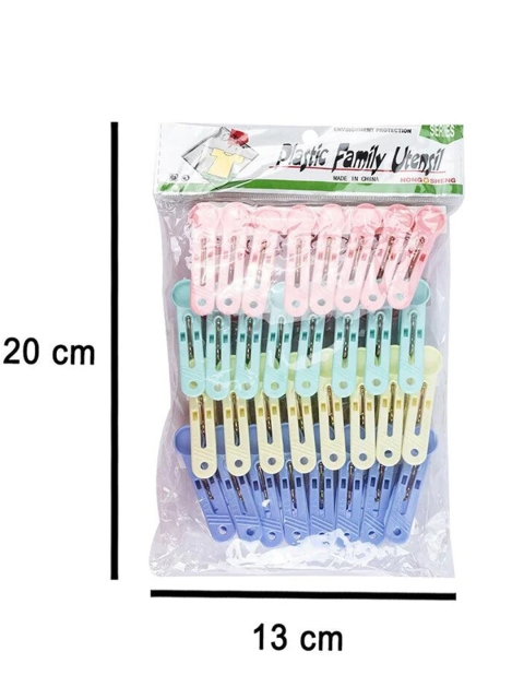 MARKET99 32-Pcs Blue & Pink Cloth Clips - Image 5