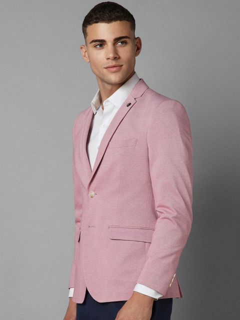 Allen Solly Slim Fit Single-Breasted Pure Cotton Blazer - Image 4