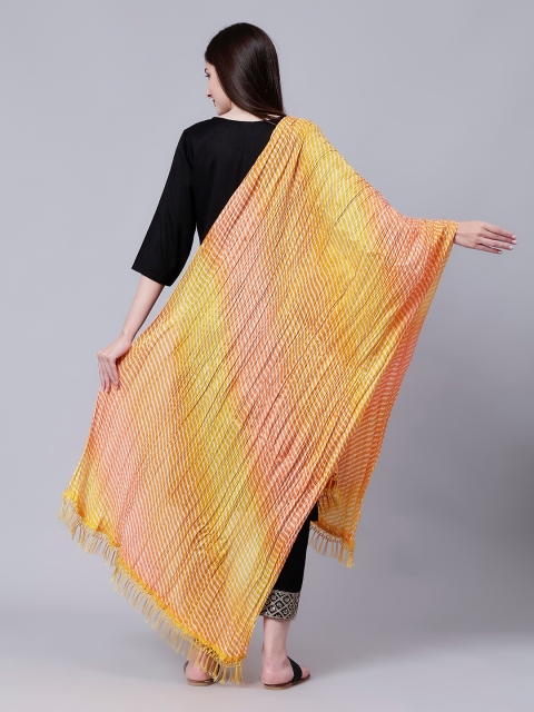 Aditi Wasan Striped Leheriya Cotton Dupatta - Image 5