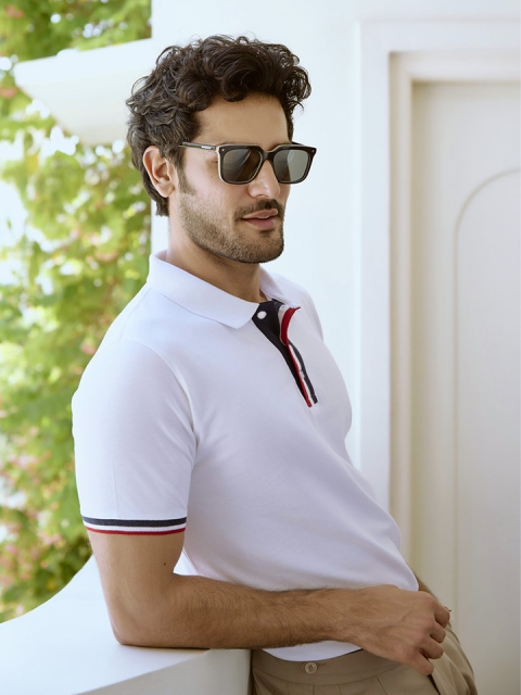 KINGDOM OF WHITE Polo Collar Short Sleeve Pure Cotton Regular T-shirt - Image 2