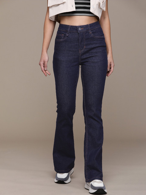 The Roadster Lifestyle Co. Women Flared High-Rise Stretchable Jeans