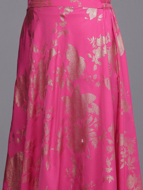 Ahalyaa Women Floral Printed Top With Lehenga & Shrug - Image 5