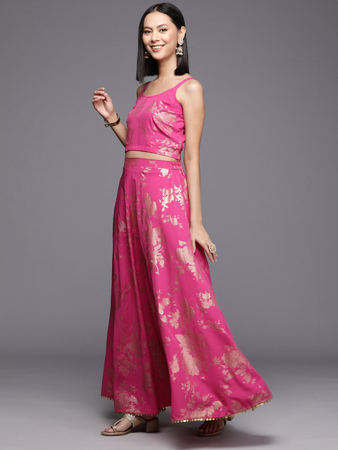 Ahalyaa Women Floral Printed Top With Lehenga & Shrug - Image 6