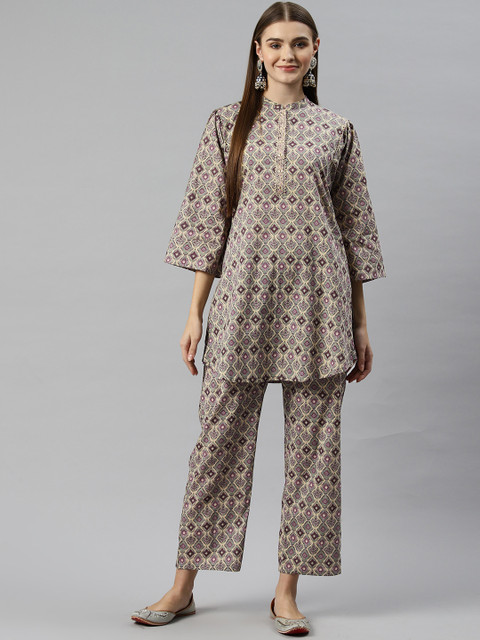 Nayam By Lakshita Women Printed Tunic with Palazzos