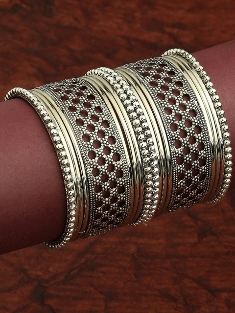 OOMPH Set Of 18 Oxidised Bangles