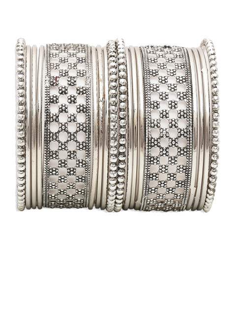 OOMPH Set Of 18 Oxidised Bangles - Image 2