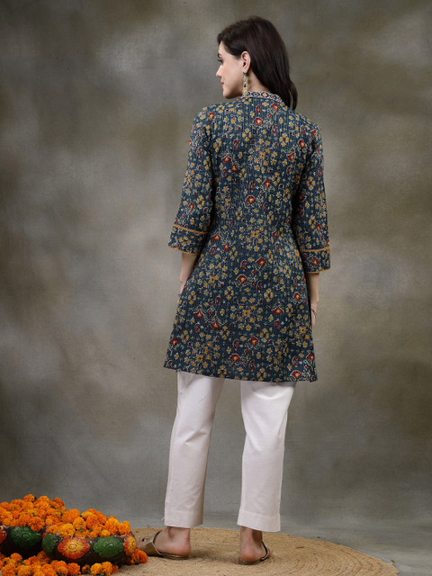 Nayam By Lakshita Floral Printed Thread Work Thread Work Kurti - Image 5