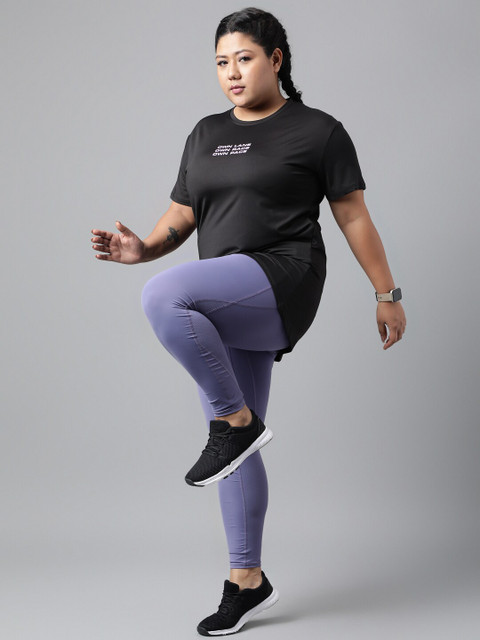 MKH Plus Size Relaxed Fit Typography Printed Drop Shoulder Sleeves Dri-Fit Sports T-shirt - Image 6