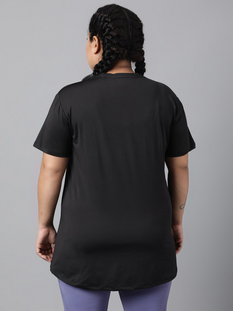 MKH Plus Size Relaxed Fit Typography Printed Drop Shoulder Sleeves Dri-Fit Sports T-shirt - Image 5