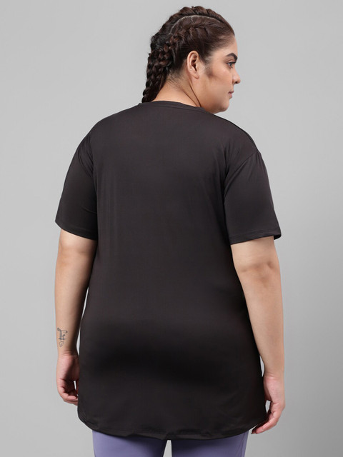 MKH Plus Size Typography Printed Dri-FIT Sports T-Shirt - Image 5