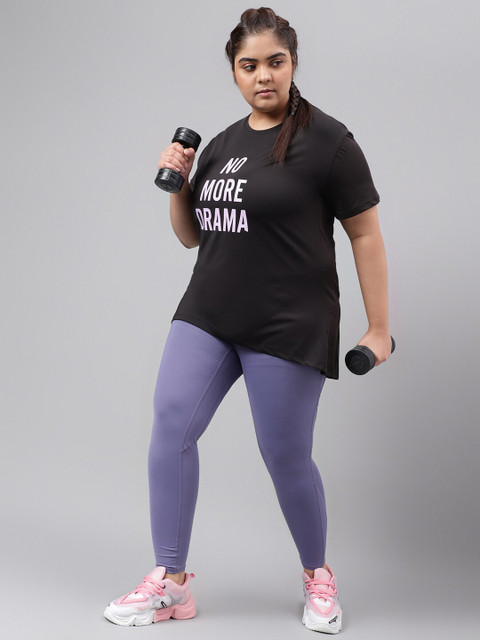 MKH Plus Size Typography Printed Dri-FIT Sports T-Shirt - Image 6